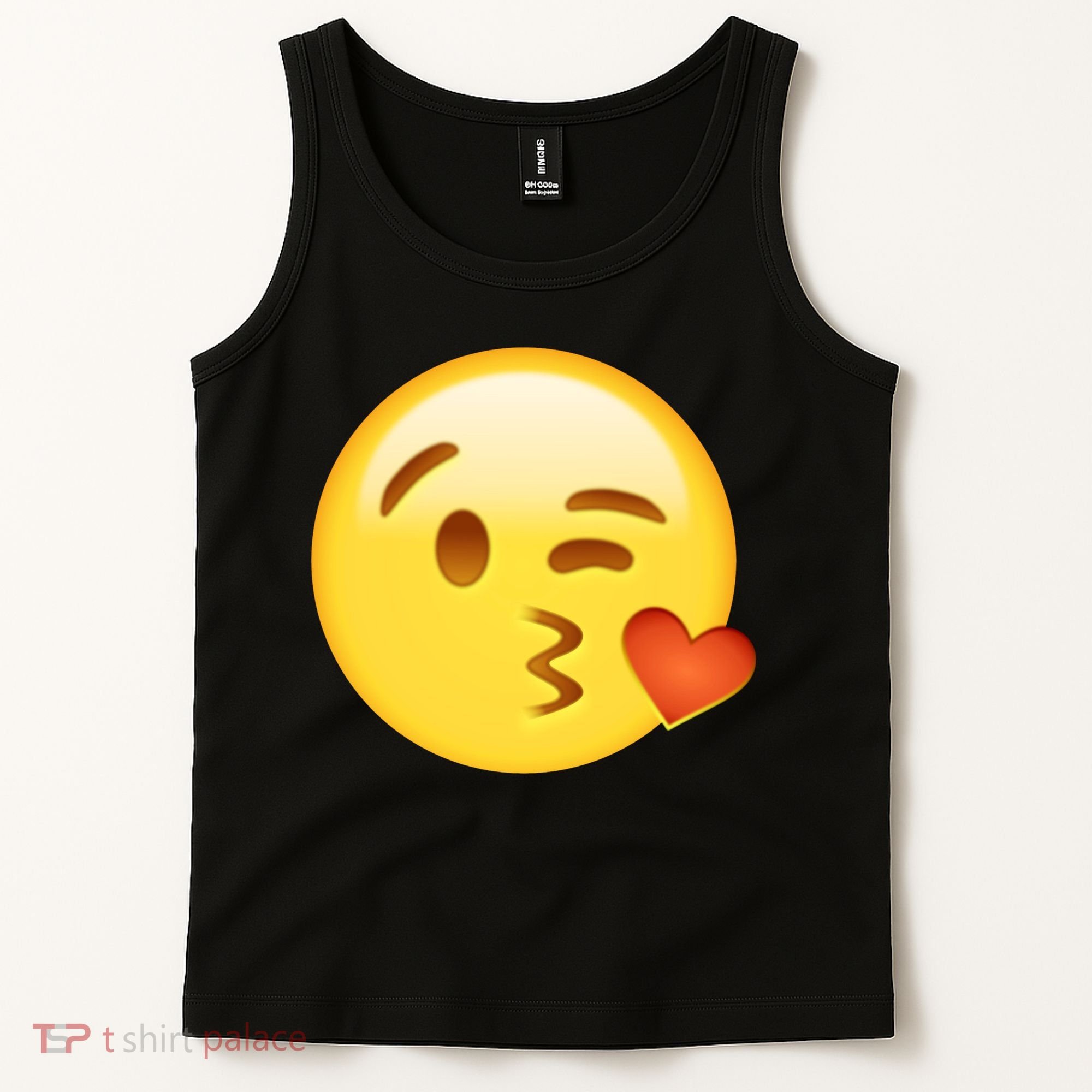 Kiss Face Emoticon Emoji Kissing Heart Tank Top