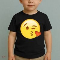 Kiss Face Emoticon Emoji Kissing Heart Toddler T-Shirt thumb 2