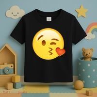 Kiss Face Emoticon Emoji Kissing Heart Toddler T-Shirt thumb 3