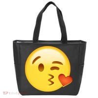 Kiss Face Emoticon Emoji Kissing Heart Tote Bag thumb 0