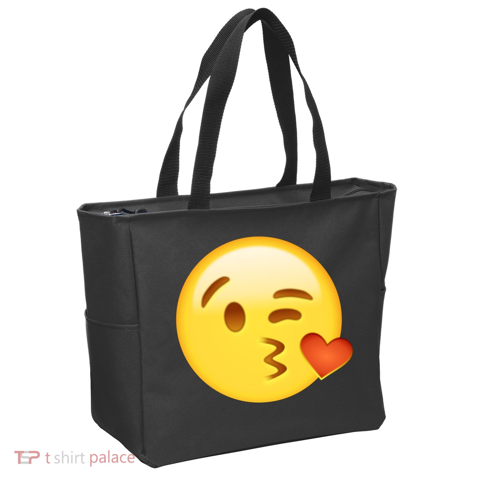 Kiss Face Emoticon Emoji Kissing Heart Tote Bag