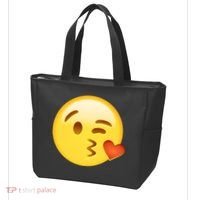 Kiss Face Emoticon Emoji Kissing Heart Tote Bag thumb 3