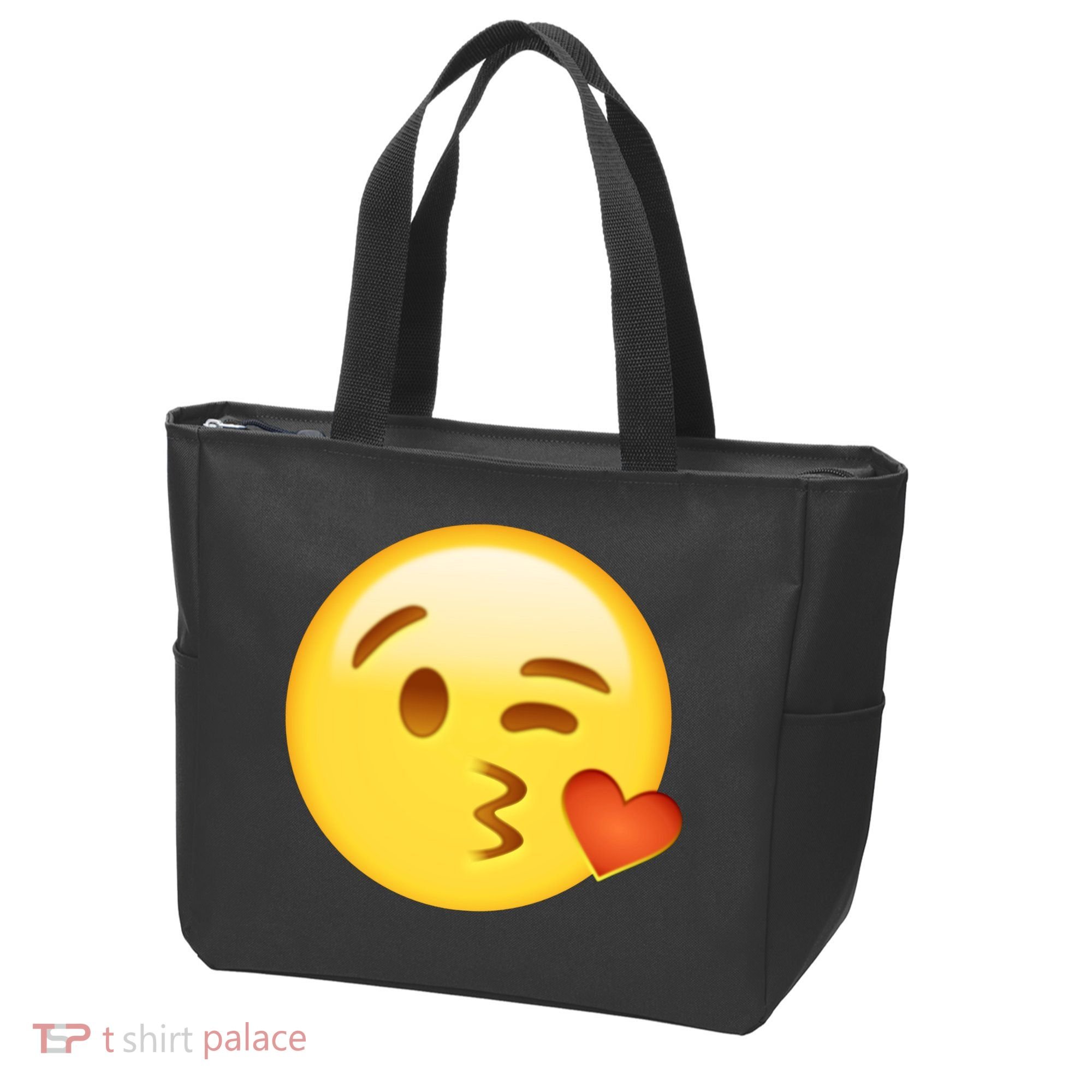 Kiss Face Emoticon Emoji Kissing Heart Tote Bag