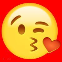 Kiss Face Emoticon Emoji Kissing Heart Santa Hat thumb 1