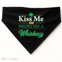 Kiss Me And Bring Me A Whiskey USA-Made Doggie Bandana thumb 0