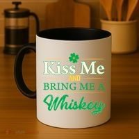 Kiss Me And Bring Me A Whiskey Coffee Mug thumb 4