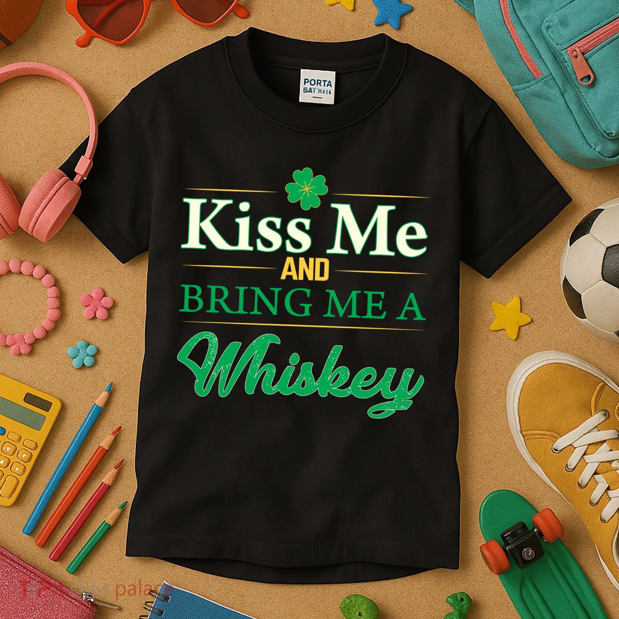 Kiss Me And Bring Me A Whiskey Kids T-Shirt