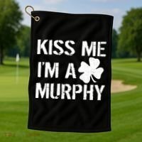 Kiss Me I'm A Murphy St. Patrick's Day Golf Towel thumb 1