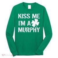 Kiss Me I'm A Murphy St. Patrick's Day Long Sleeve Shirt thumb 0