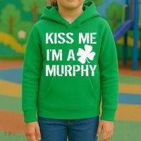 Kiss Me I'm A Murphy St. Patrick's Day Kids Hoodie thumb 3