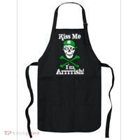Kiss Me I'm Arrrish Pirate St. Patrick's Day Apron thumb 0