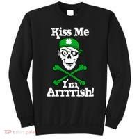Kiss Me I'm Arrrish Pirate St. Patrick's Day Sweatshirt thumb 0