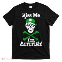 Kiss Me I'm Arrrish Pirate St. Patrick's Day T-Shirt thumb 0