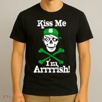 Kiss Me I'm Arrrish Pirate St. Patrick's Day T-Shirt thumb 3