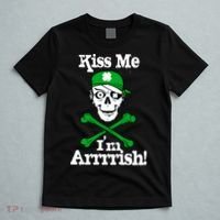 Kiss Me I'm Arrrish Pirate St. Patrick's Day T-Shirt thumb 5