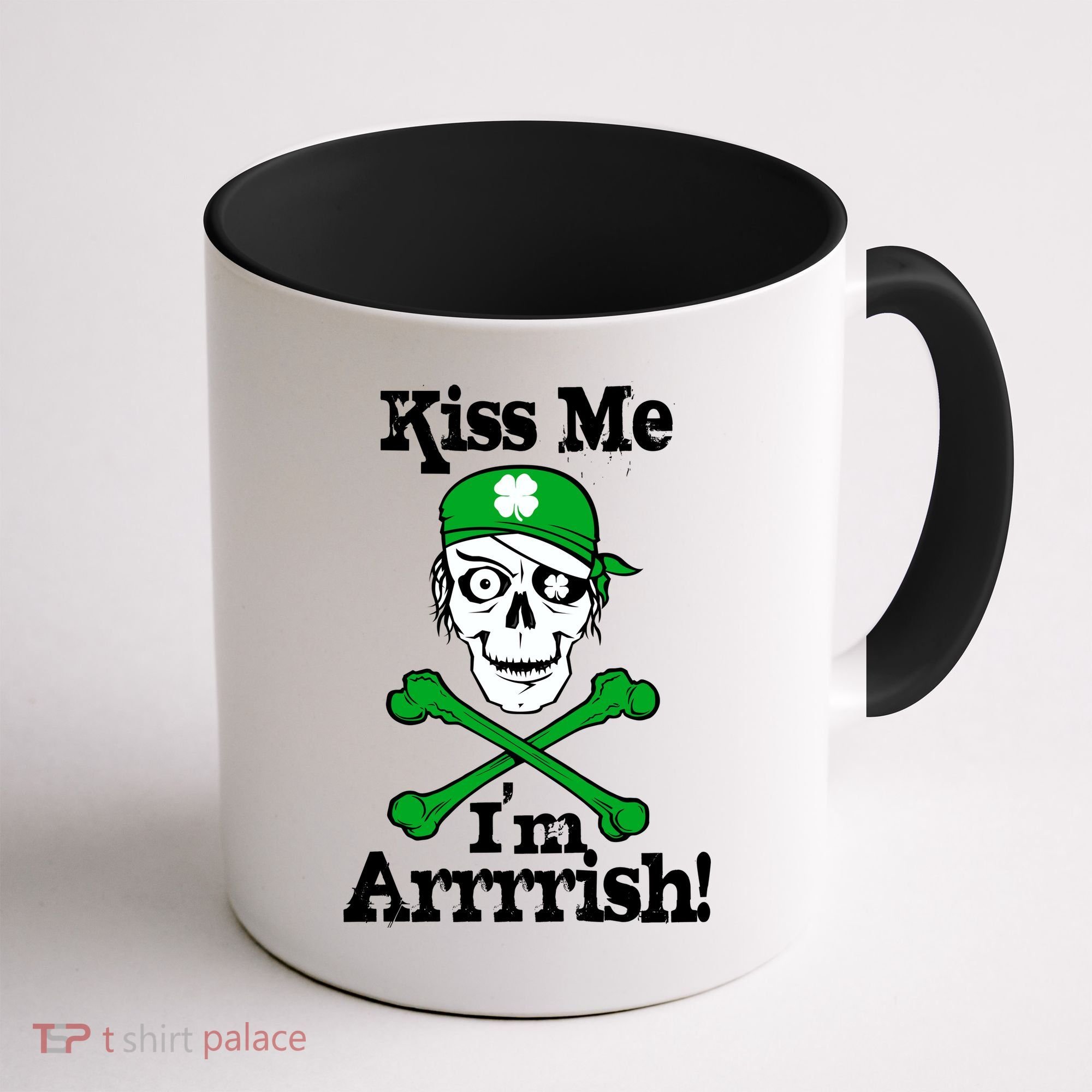Kiss Me I'm Arrrish Pirate St. Patrick's Day Coffee Mug