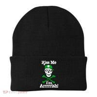 Kiss Me I'm Arrrish Pirate St. Patrick's Day Beanie thumb 0