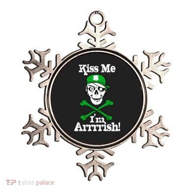 Kiss Me I'm Arrrish Pirate St. Patrick's Day Ornament
