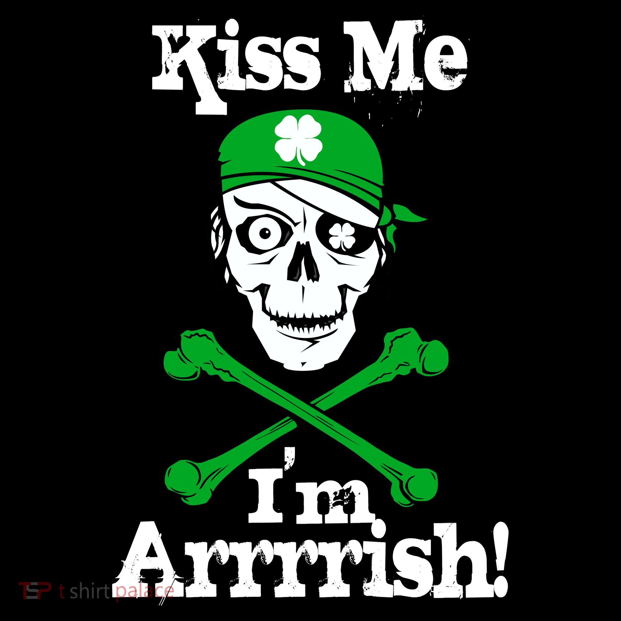 Kiss Me I'm Arrrish Pirate St. Patrick's Day Ornament