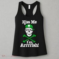 Kiss Me I'm Arrrish Pirate St. Patrick's Day Women's Tank Top thumb 3