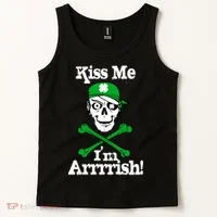 Kiss Me I'm Arrrish Pirate St. Patrick's Day Tank Top thumb 2