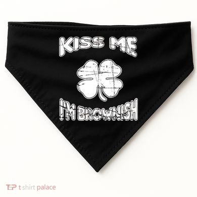 Kiss Me I'm Brownish Irish USA-Made Doggie Bandana