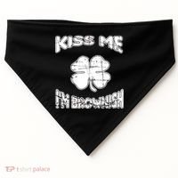 Kiss Me I'm Brownish Irish USA-Made Doggie Bandana thumb 0