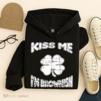 Kiss Me I'm Brownish Irish Hoodie thumb 4