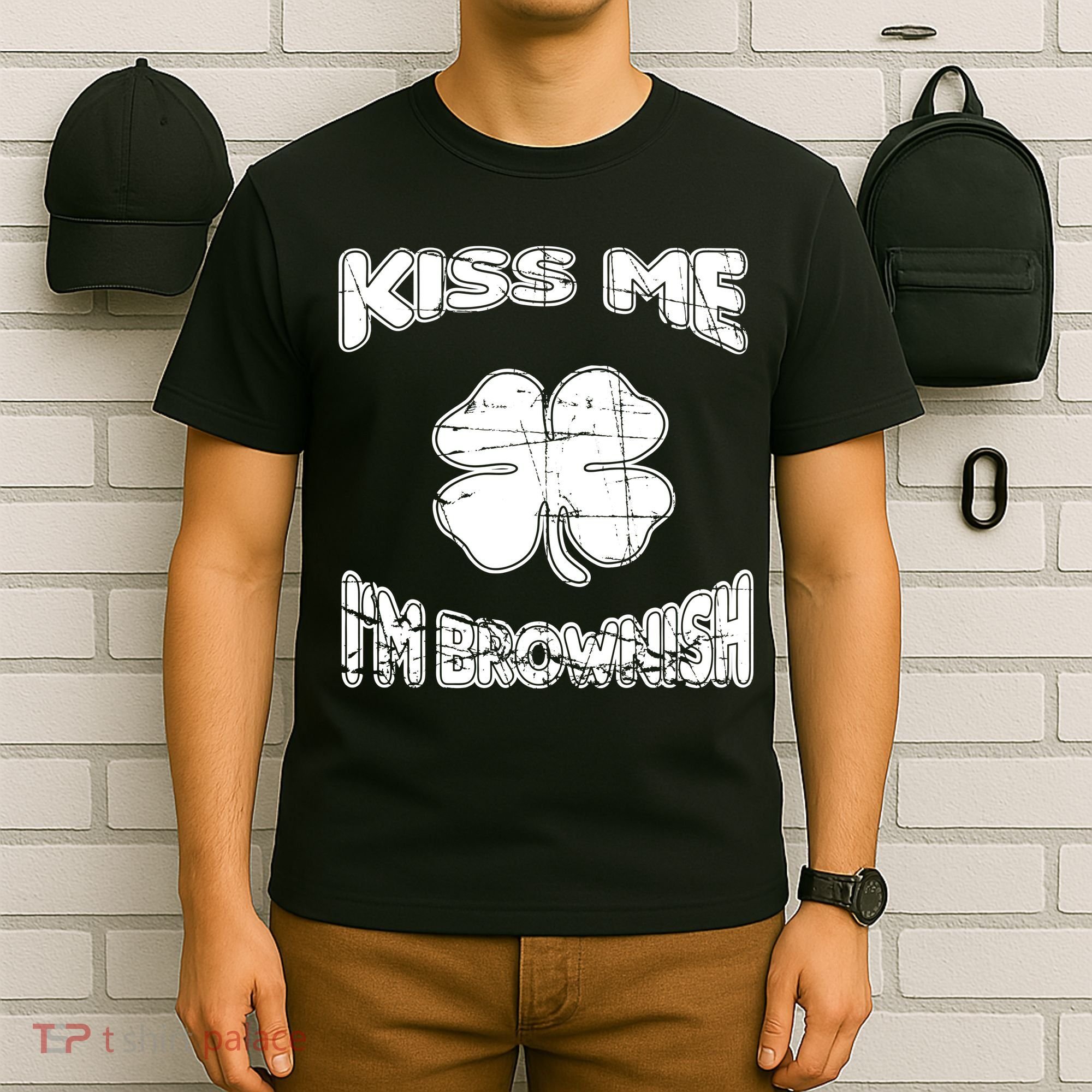 Kiss Me I'm Brownish Irish T-Shirt
