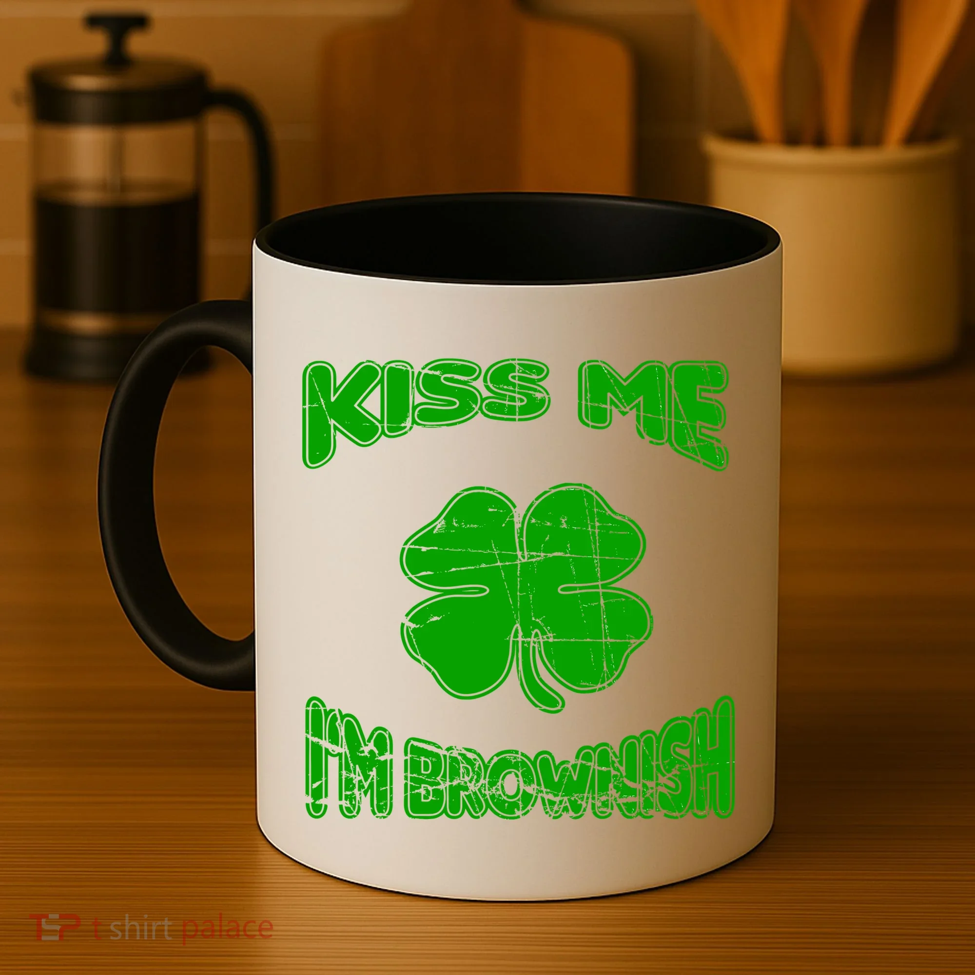 Kiss Me I'm Brownish Irish Coffee Mug