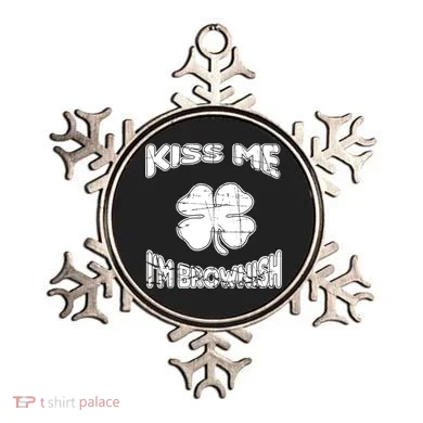 Kiss Me I'm Brownish Irish Ornament
