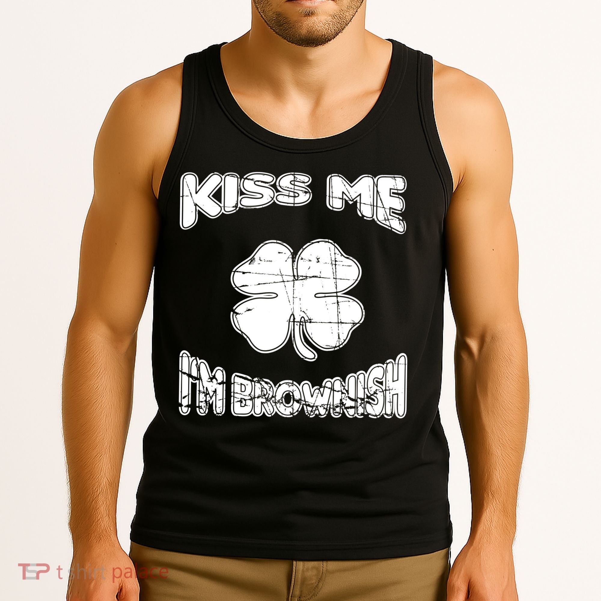 Kiss Me I'm Brownish Irish Tank Top