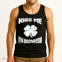 Kiss Me I'm Brownish Irish Tank Top thumb 3