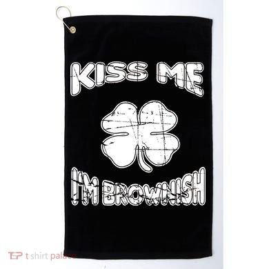 Kiss Me I'm Brownish Irish Golf Towel