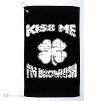 Kiss Me I'm Brownish Irish Golf Towel thumb 0