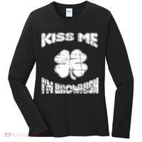 Kiss Me I'm Brownish Irish Women's Long Sleeve Shirt thumb 0