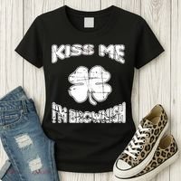 Kiss Me I'm Brownish Irish Women's T-Shirt thumb 3