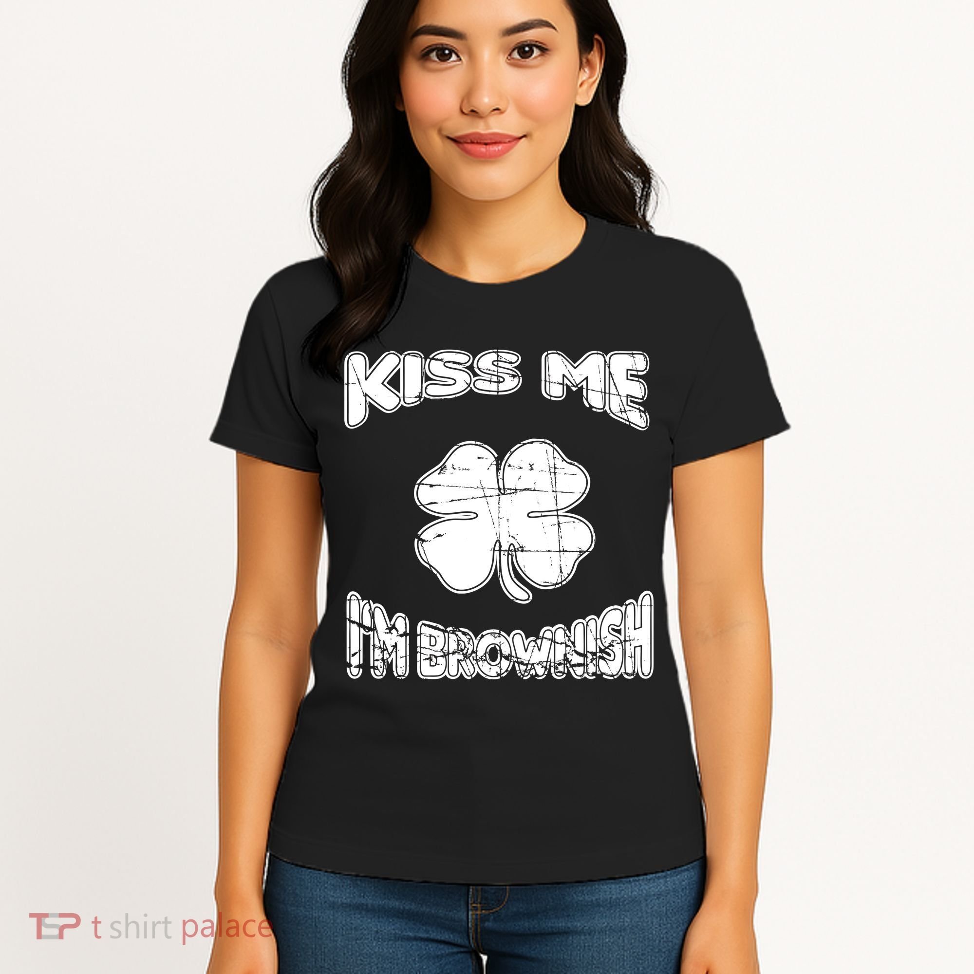 Kiss Me I'm Brownish Irish Women's T-Shirt