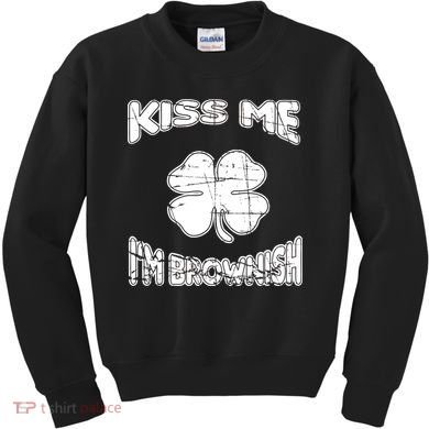 Kiss Me I'm Brownish Irish Kids Sweatshirt