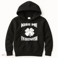 Kiss Me I'm Brownish Irish Kids Hoodie thumb 0