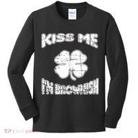 Kiss Me I'm Brownish Irish Kids Long Sleeve Shirt thumb 0