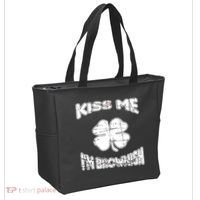 Kiss Me I'm Brownish Irish Tote Bag thumb 2