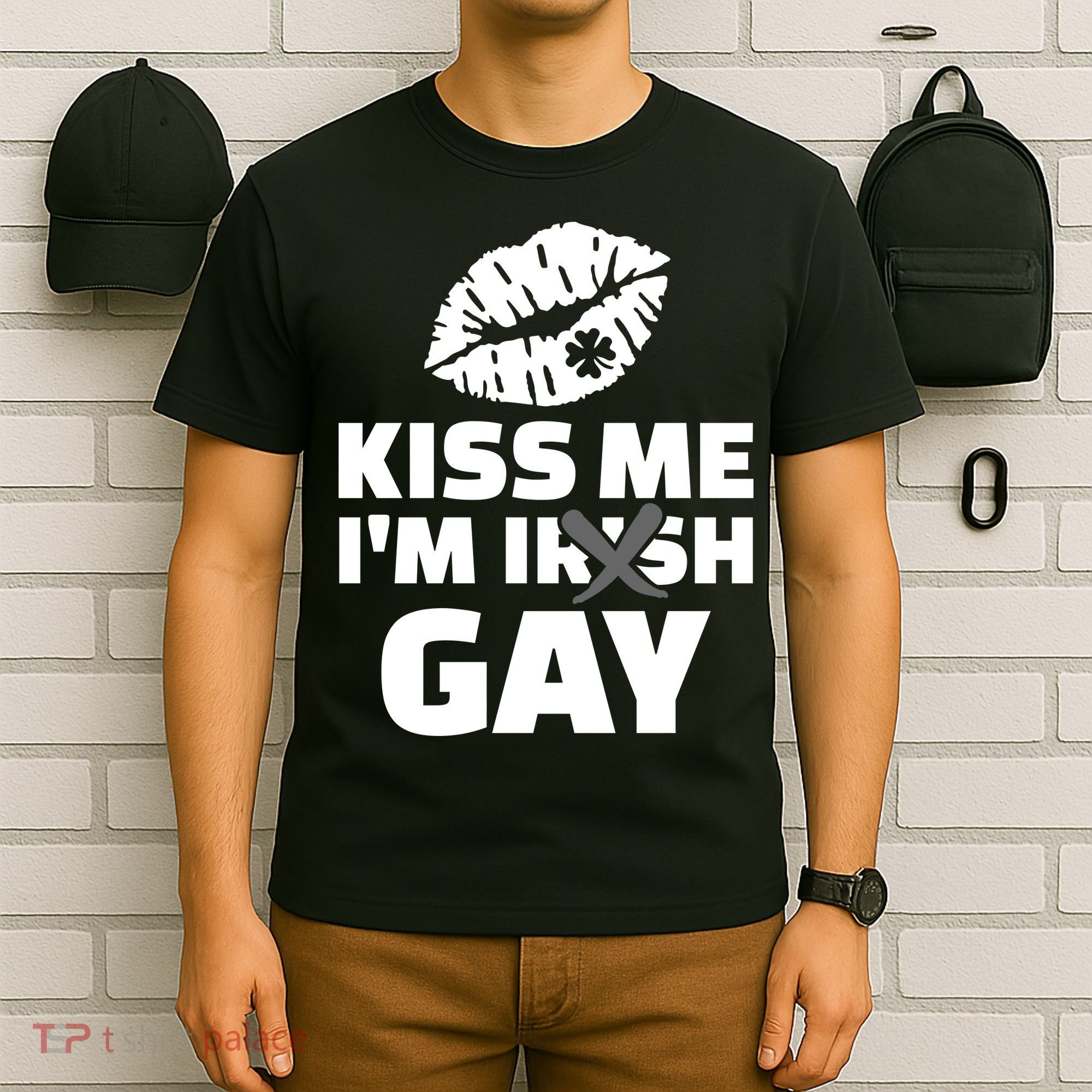 Kiss Me I'm Gay Irish Crossed Off T-Shirt