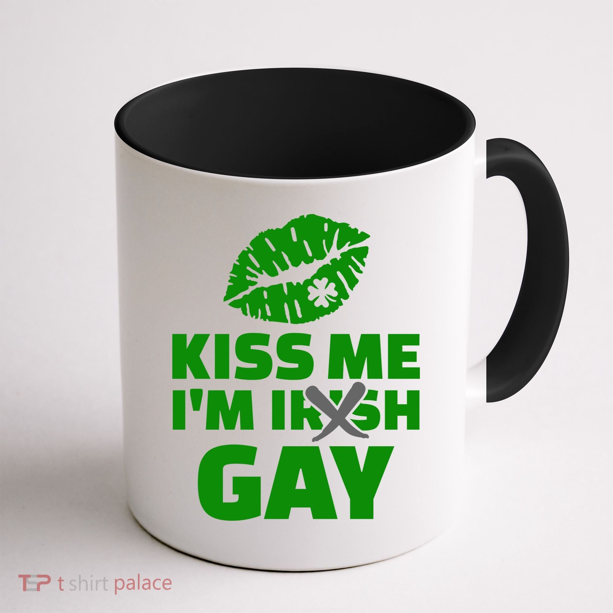 Kiss Me I'm Gay Irish Crossed Off Coffee Mug