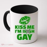 Kiss Me I'm Gay Irish Crossed Off Coffee Mug thumb 0