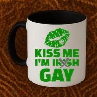 Kiss Me I'm Gay Irish Crossed Off Coffee Mug thumb 2