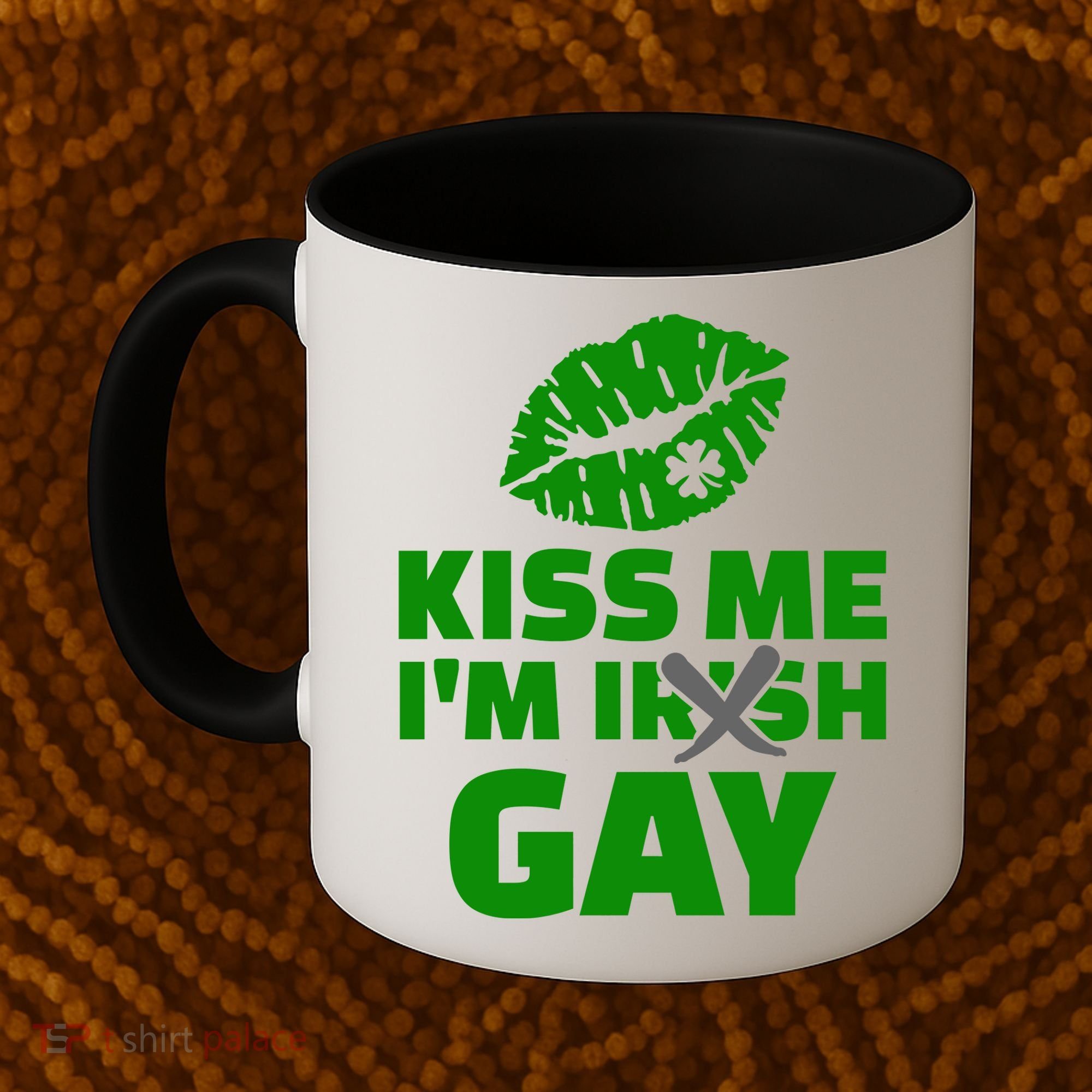 Kiss Me I'm Gay Irish Crossed Off Coffee Mug