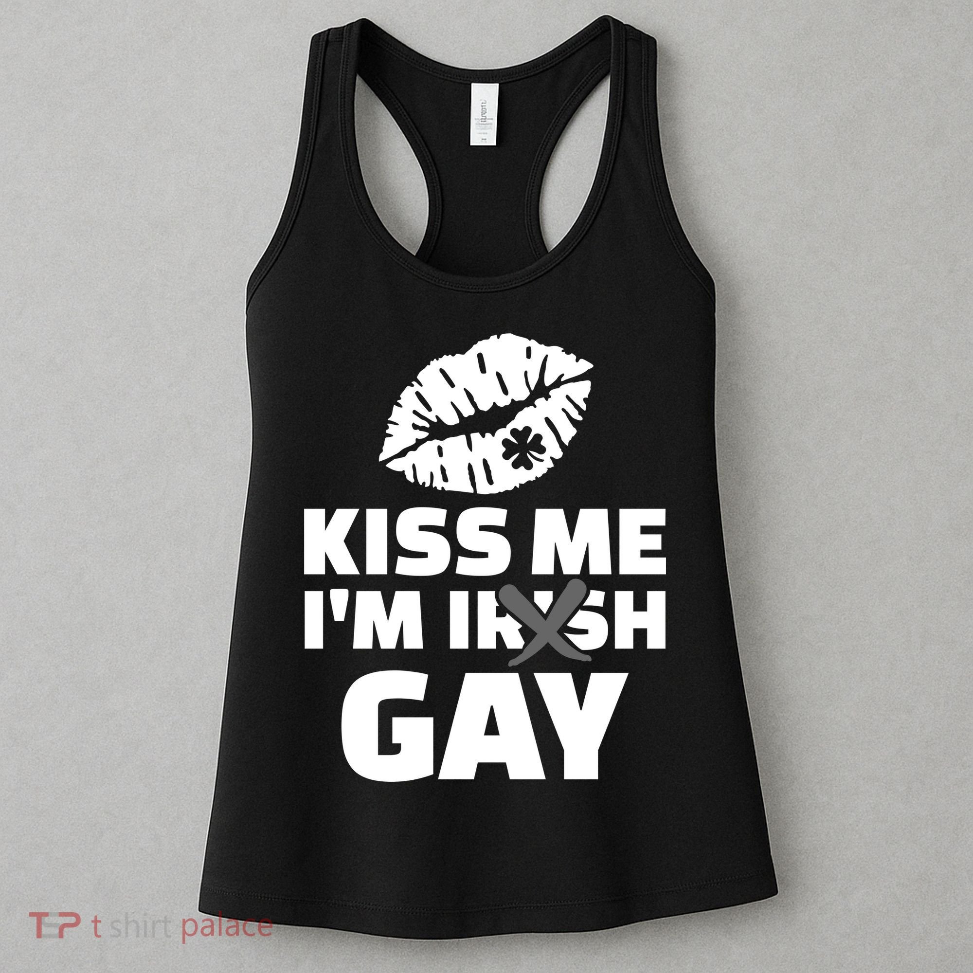 Kiss Me I'm Gay Irish Crossed Off Women's Tank Top
