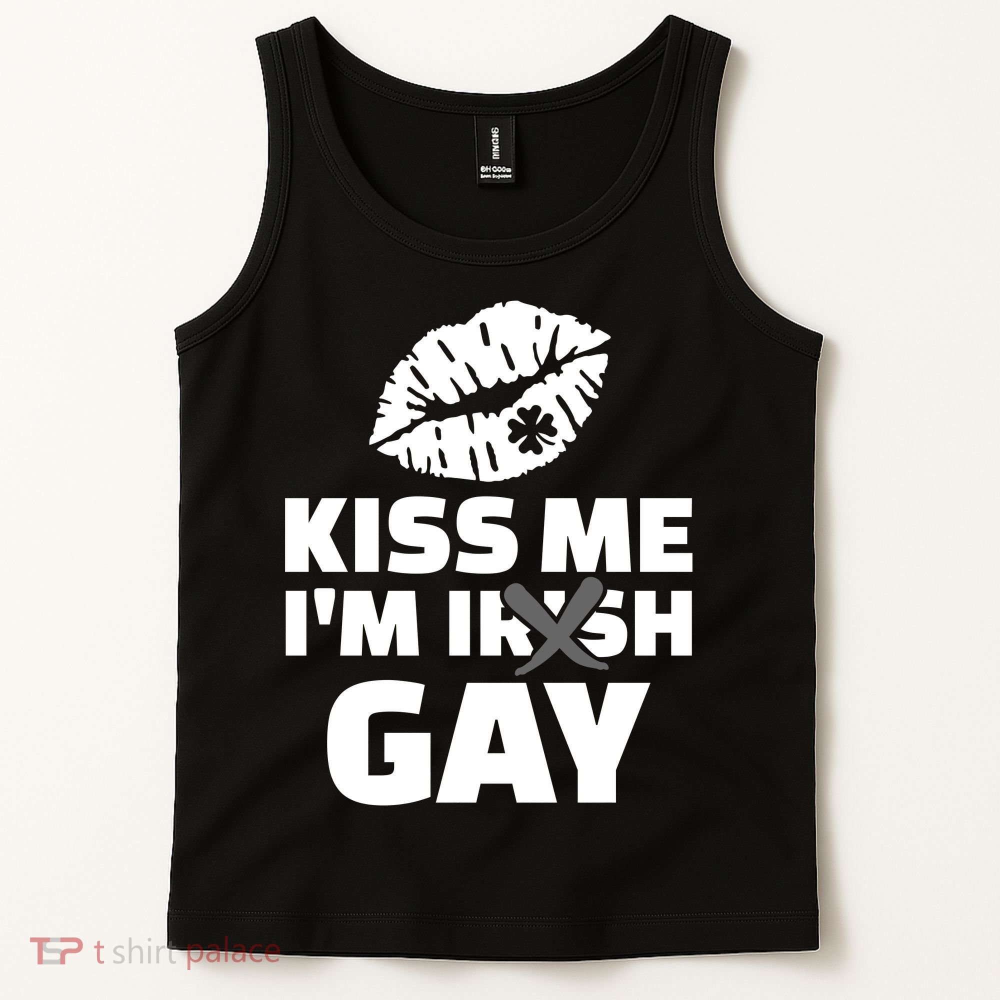 Kiss Me I'm Gay Irish Crossed Off Tank Top