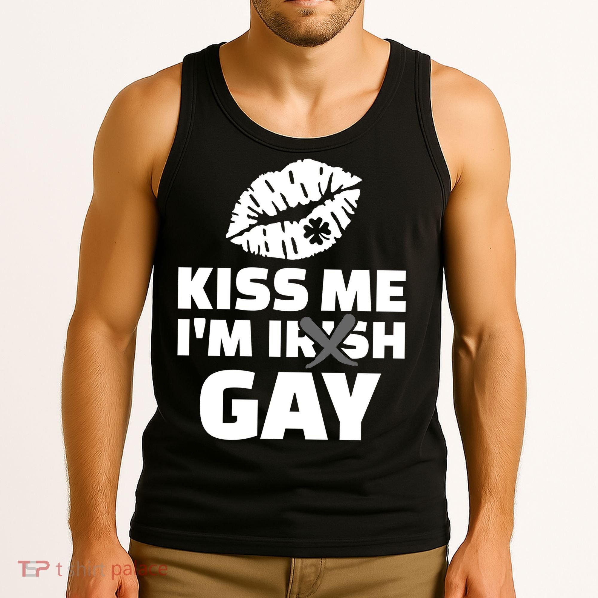 Kiss Me I'm Gay Irish Crossed Off Tank Top